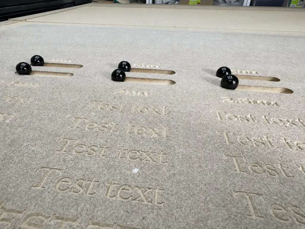 Detailed CNC product design board showing routed features
